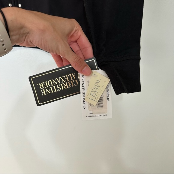 NWT Christine Alexander Black and Gray Plaid Cotton Blend Jacket Size Small - Picture 5 of 11